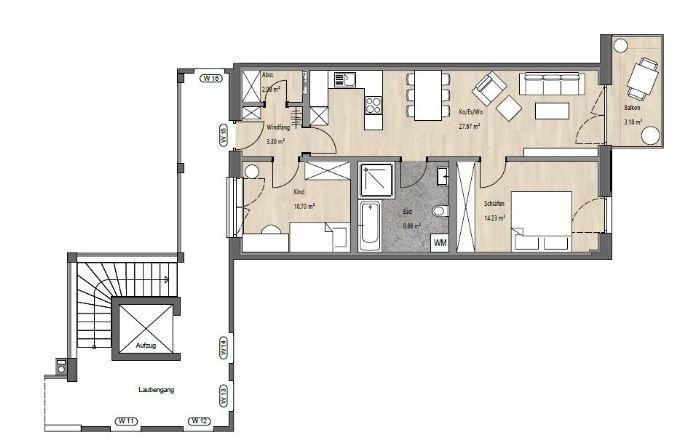 Terrassenwohnung zum Kauf provisionsfrei 436.500 € 3 Zimmer 70,4 m²<br/>Wohnfläche 1.<br/>Geschoss Kunigundenweg Großberg Pentling 93080