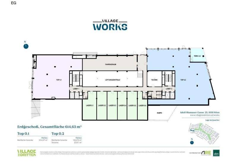 Restaurant zur Miete 6.716 € Adolf-Blamauer-Gasse 25 Wien 1030