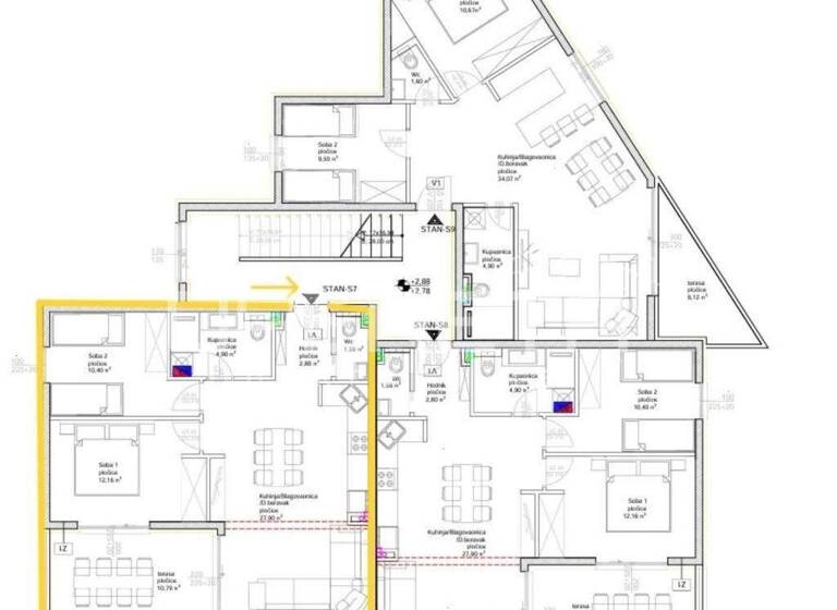 Wohnung zum Kauf 221.000 € 3 Zimmer 65 m² 1. Geschoss Okrug