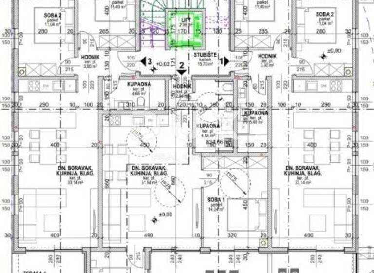 Wohnung zum Kauf 322.800 € 3 Zimmer 87 m² Povljana