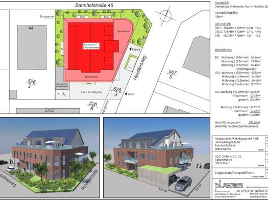 Penthouse zum Kauf - Erstbezug provisionsfrei 577.890 € 3 Zimmer 133 m² 3. Geschoss frei ab sofort Kirchweyhe Weyhe 28844