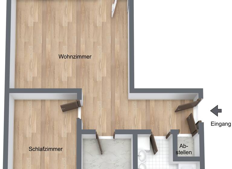 Wohnung zur Miete 350 € 2 Zimmer 58,6 m²<br/>Wohnfläche Suhl Suhl 98528