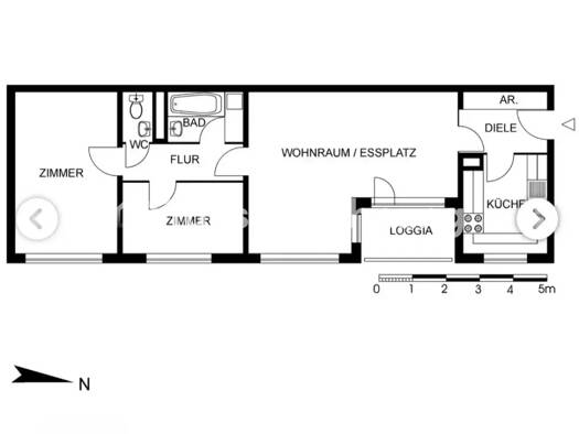 Wohnung zur Miete Tauschwohnung 522 € 2,5 Zimmer 71 m² 1. Geschoss Tegel Reinickendorf 13439