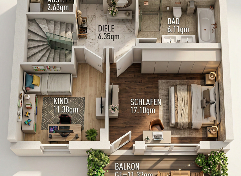 Maisonette zum Kauf 585.500 € 3 Zimmer 103 m² 1. Geschoss Friedrichsfelde Berlin 10319