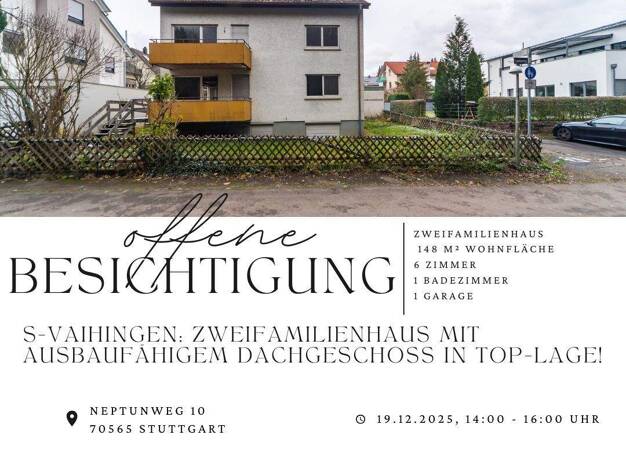 Mehrfamilienhaus zum Kauf 830.000 € 6 Zimmer 148,3 m² 413 m² Grundstück Dürrlewang Stuttgart Vaihingen 70565