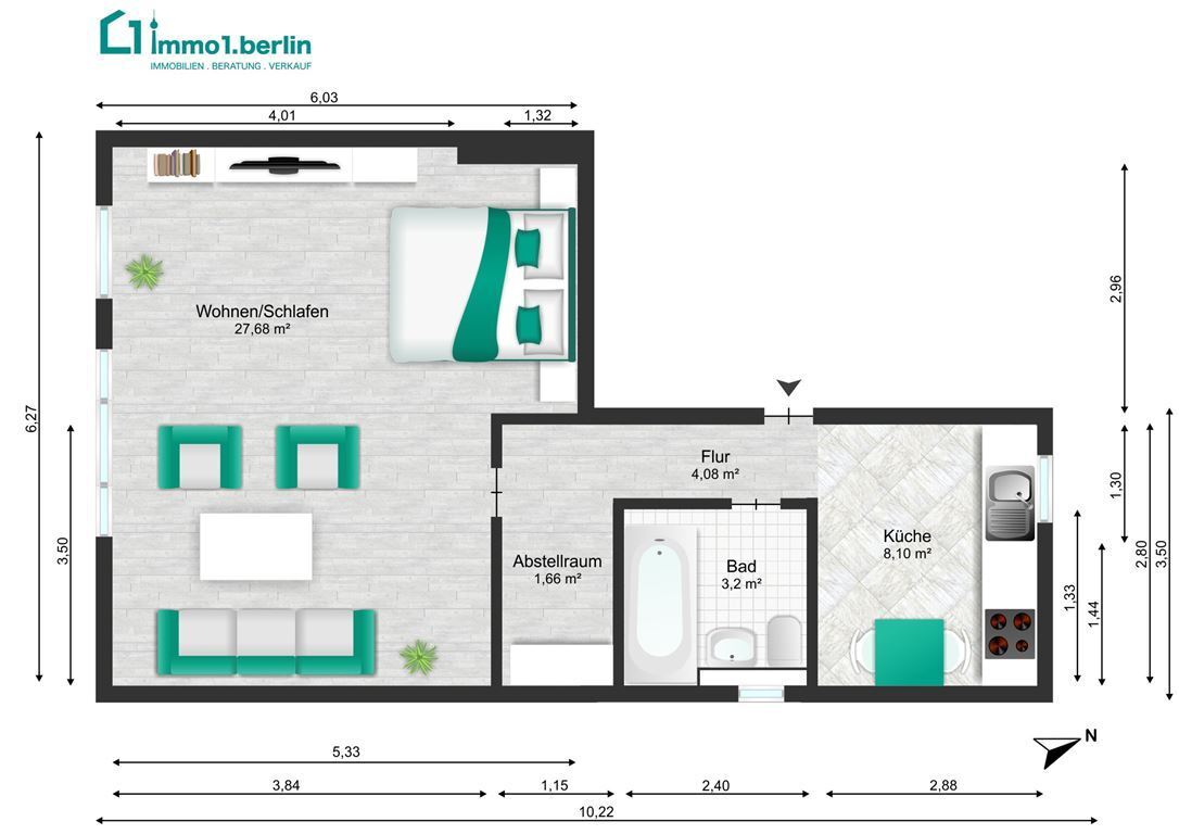 Wohnung zum Kauf provisionsfrei 194.000 € 1 Zimmer 45 m²<br/>Wohnfläche 1.<br/>Geschoss ab sofort<br/>Verfügbarkeit Gesundbrunnen Berlin 13357