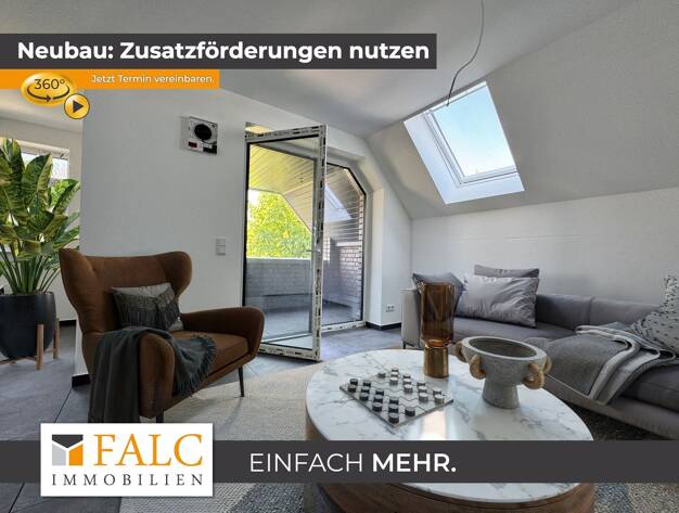 Wohnung zum Kauf - Neubau 309.999 € 3 Zimmer 71,9 m² Dachgeschoss, 3. Geschoss frei ab 01.06.2025 Hüls Marl 45770