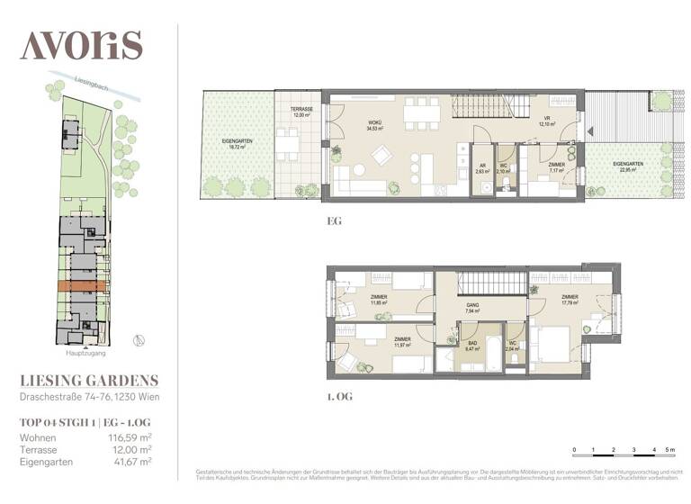 Maisonette zum Kauf - Erstbezug provisionsfrei 699.000 € 5 Zimmer 116,6 m² EG Wien 1230