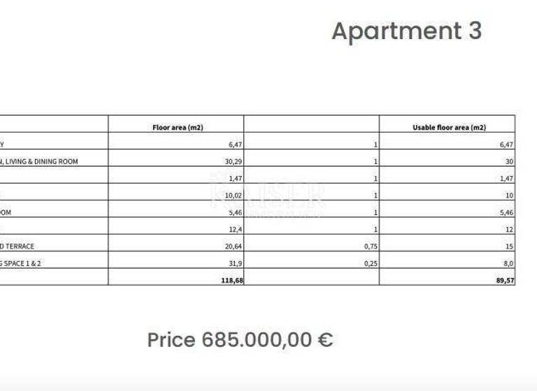 Wohnung zum Kauf 685.000 € 3 Zimmer 89 m² Zaton, Nin Nin
