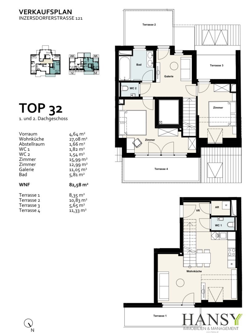 Wohnung zum Kauf 699.000 € 3,5 Zimmer 82,6 m²<br/>Wohnfläche 6.<br/>Geschoss Wien 1100