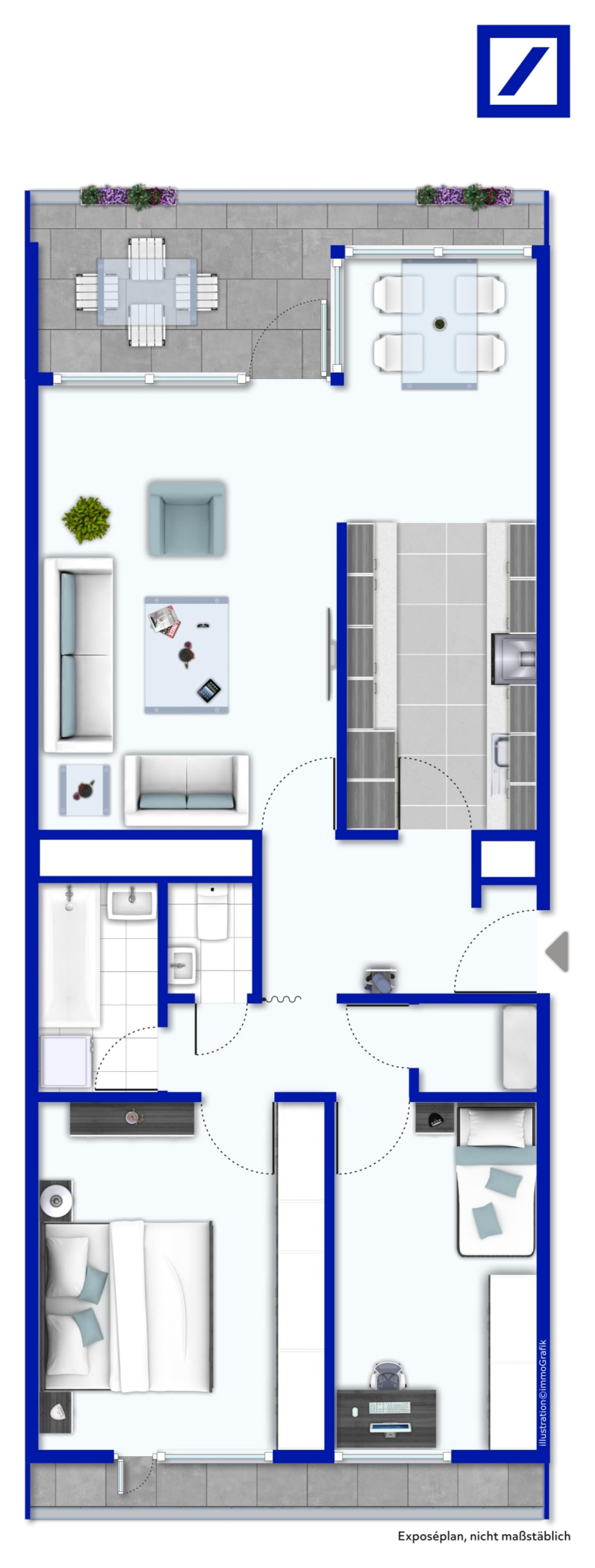 Wohnung zum Kauf 268.000 € 3 Zimmer 80,4 m²<br/>Wohnfläche Asemwald Stuttgart 70599