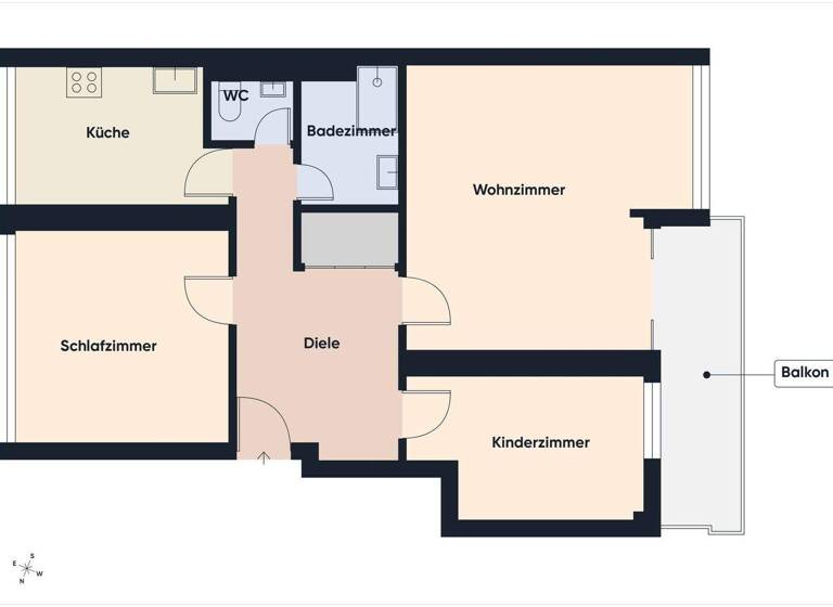 Wohnung zur Miete 1.125 € 3 Zimmer 75 m² 3. Geschoss Pesch Köln 50767
