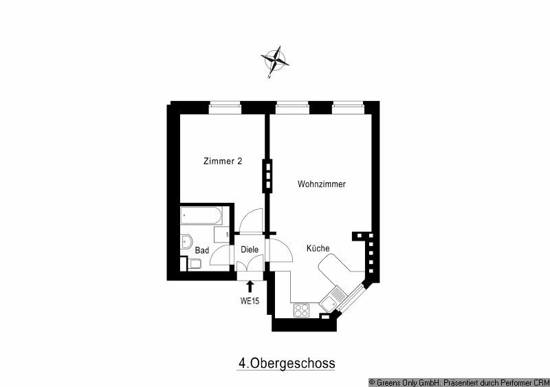 Wohnung zum Kauf 333.000 € 2 Zimmer 43 m²<br/>Wohnfläche 4.<br/>Geschoss Mitte Berlin 10115