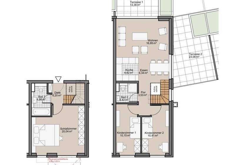 Maisonette zum Kauf 522.900 € 4 Zimmer 115,9 m²<br/>Wohnfläche EG<br/>Geschoss Altschweier Bühl / Altschweier 77815