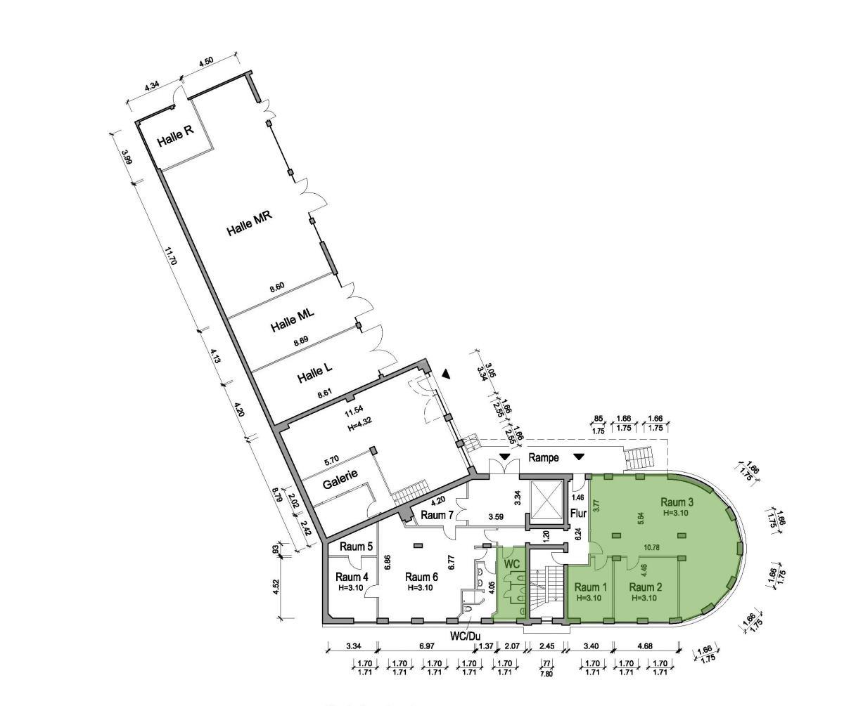 Büro-/Praxisfläche zur Miete provisionsfrei 7,75 € 126,7 m²<br/>Bürofläche ab 126,7 m²<br/>Teilbarkeit Max-Keith-Straße 29 Bergerhausen Essen 45136