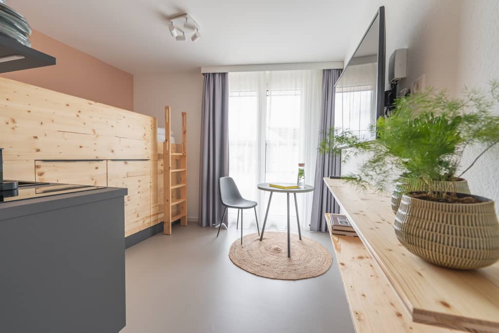 Wohnung zur Miete Wohnen auf Zeit 1.284 € 1 Zimmer 17 m²<br/>Wohnfläche ab sofort<br/>Verfügbarkeit Basler Landstraße St. Georgen - Nord Freiburg im Breisgau 79111