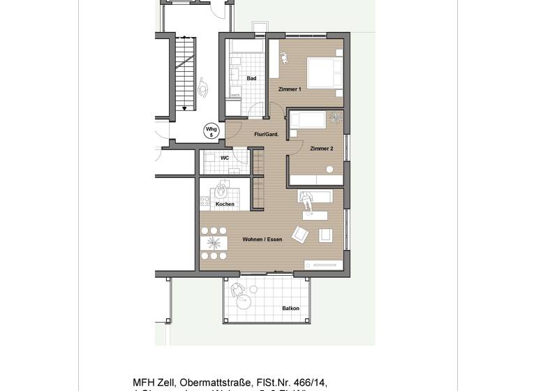 Wohnung zum Kauf provisionsfrei 393.000 € 3 Zimmer 92 m²<br/>Wohnfläche Zell Zell 79669
