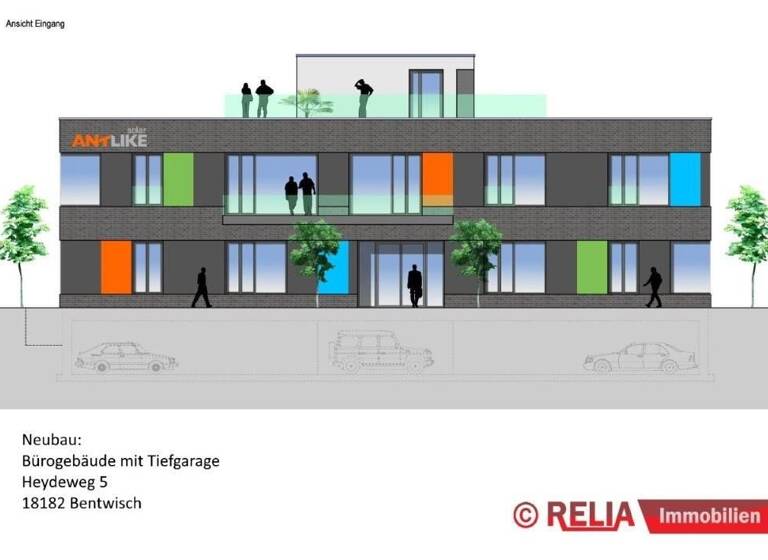 Büro zur Miete - Erstbezug 787 m² Bürofläche teilbar von 241 m² bis 787 m² Heydeweg 5 Bentwisch 18182