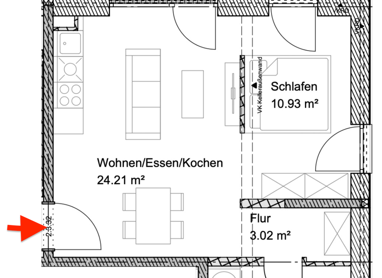 Wohnung zur Miete 720 € 1,5 Zimmer 48,7 m² EG frei ab sofort Bamberg 96052
