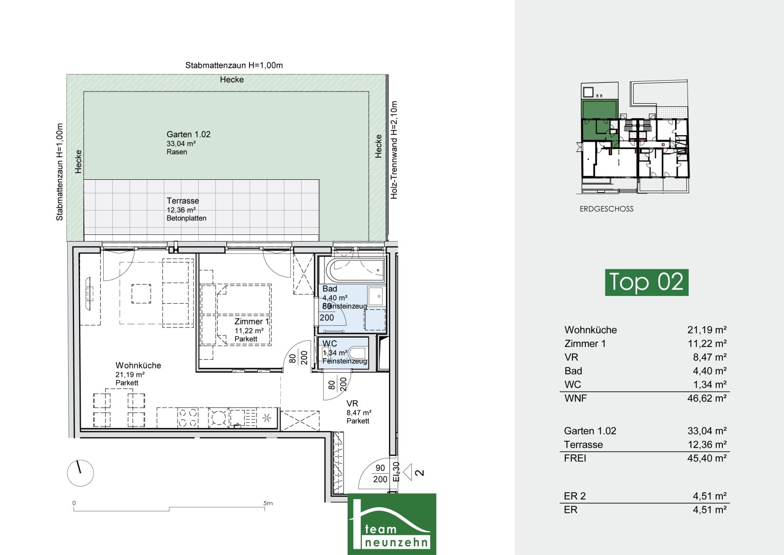 Wohnung zum Kauf provisionsfrei 251.911 € 2 Zimmer 46,5 m²<br/>Wohnfläche EG<br/>Geschoss Gartenheimstraße 45-47 Wien 1220