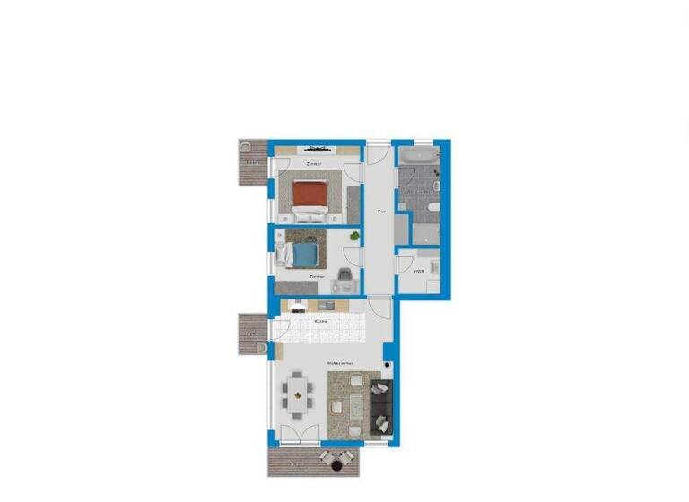 Wohnung zur Miete 1.260 € 3 Zimmer 80 m² 7. Geschoss Rauchfußstraße 8 Böllberg-Wörmlitz Halle 06128