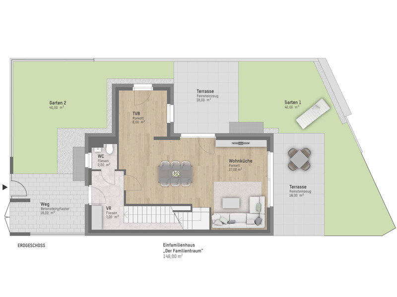 Reihenmittelhaus zum Kauf provisionsfrei 1.199.900 € 4 Zimmer 148,2 m²<br/>Wohnfläche 206 m²<br/>Grundstück Rieglgasse 1 Wien, Floridsdorf / Wien 21., Floridsdorf 1210