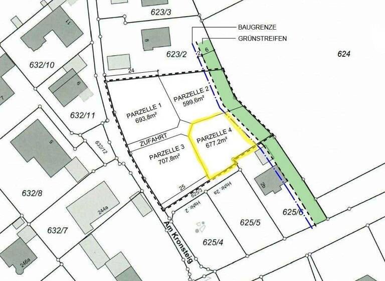 Grundstück zum Kauf 677,2 m² Grundstück Alburg Straubing 94315