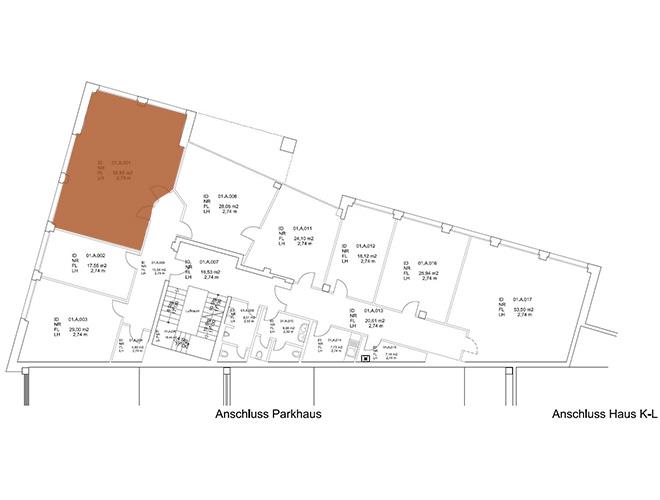 Bürofläche zur Miete 13,50 € 56,9 m²<br/>Bürofläche Walder Straße 51 Innenstadt 66 Hilden 40724