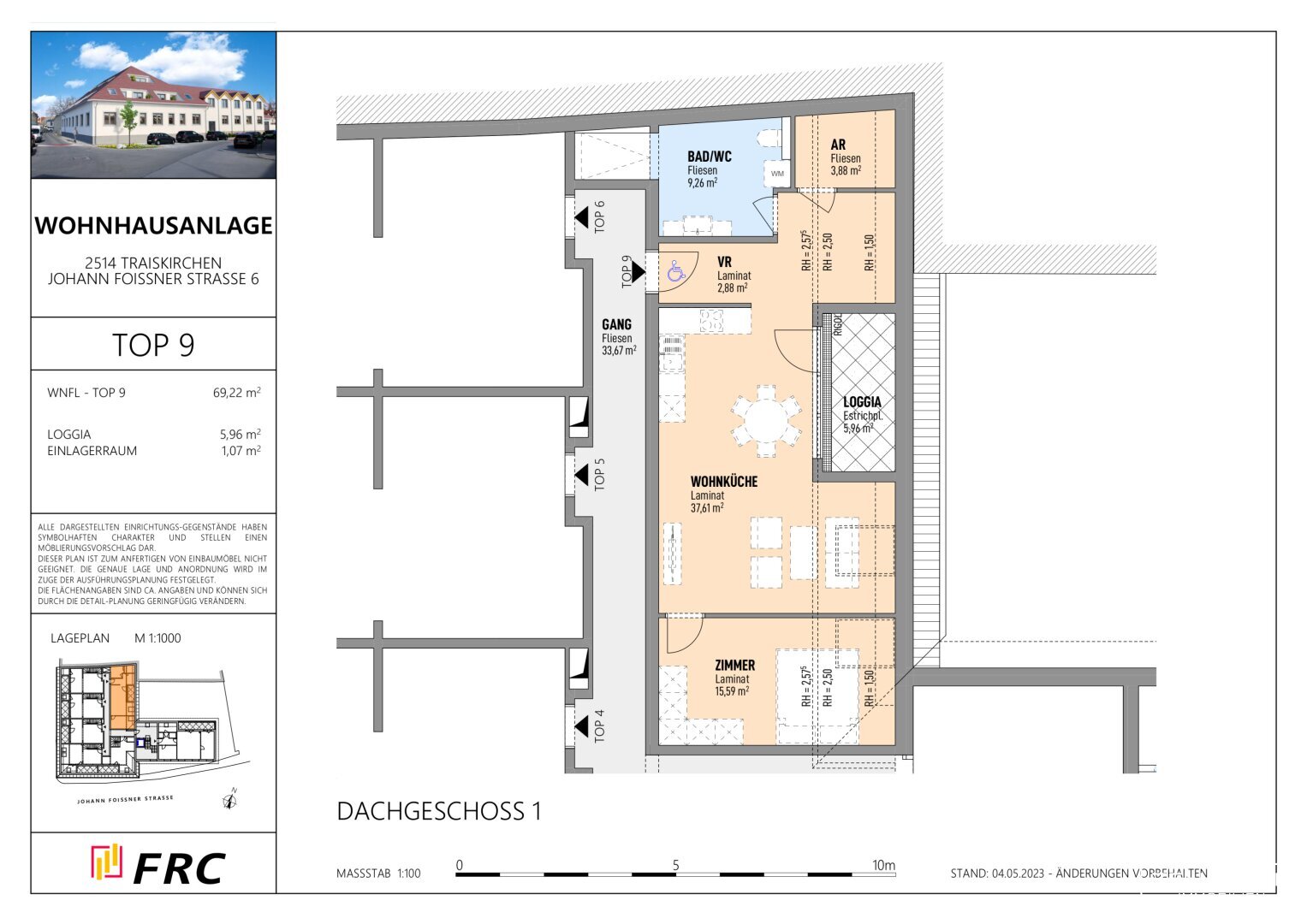 Wohnung zum Kauf provisionsfrei 389.000 € 2 Zimmer 69,4 m²<br/>Wohnfläche 1.<br/>Geschoss Johann Foissner-Straße 6 Traiskirchen 2514