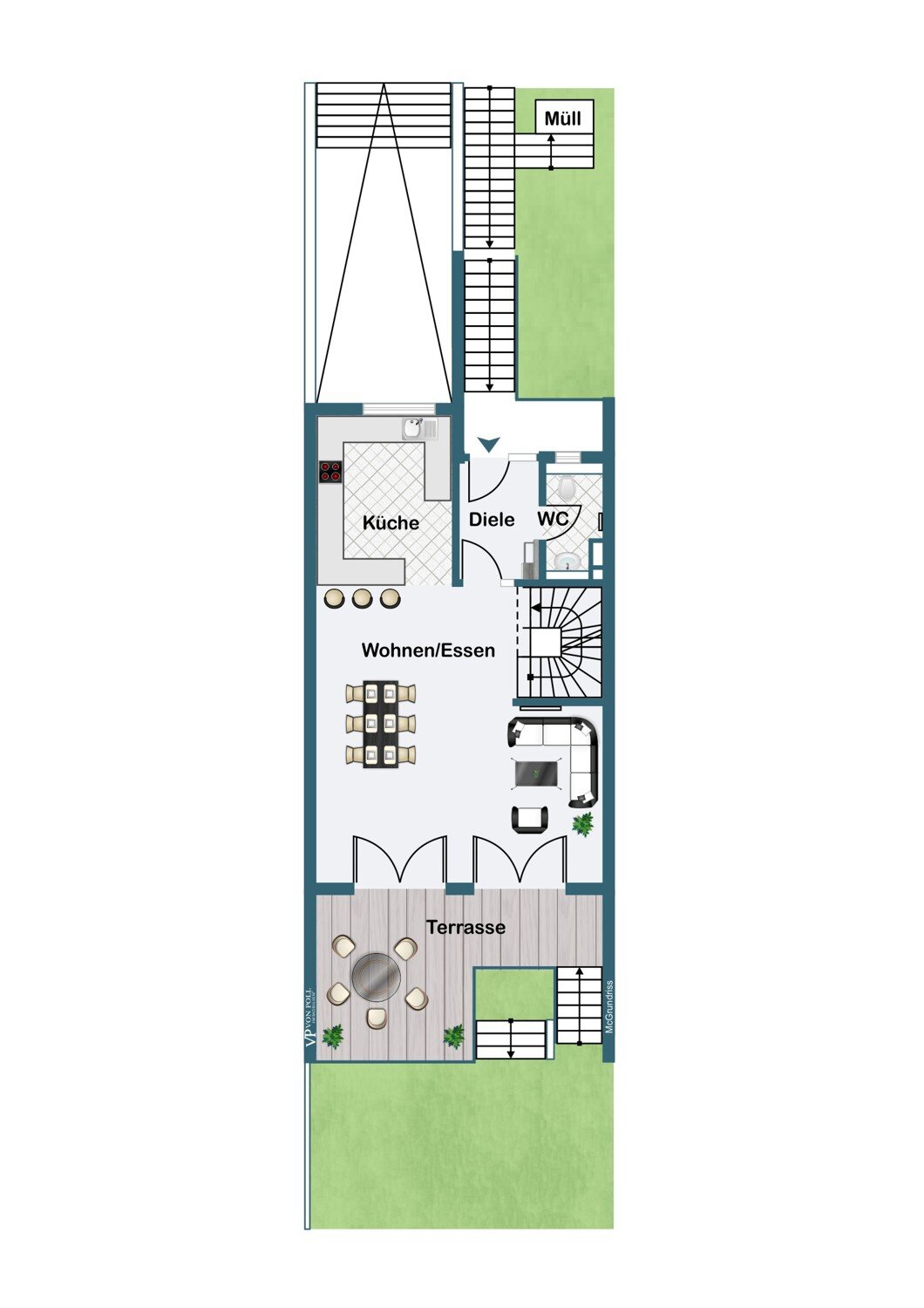 Reihenmittelhaus zum Kauf 849.000 € 5 Zimmer 154 m²<br/>Wohnfläche 167 m²<br/>Grundstück Kirchrode Hannover 30559