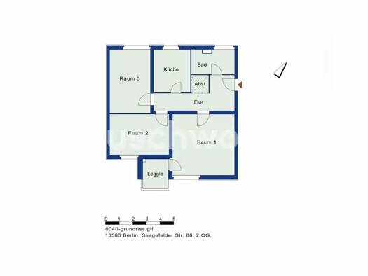 Wohnung zur Miete Tauschwohnung 650 € 3 Zimmer 73 m² 2. Geschoss Spandau Berlin 13583