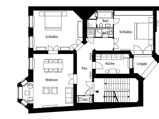 Wohnung zur Miete 640 € 3 Zimmer 75 m² Lorenzstraße 15 Innenstadt Hof 95028