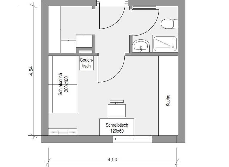 Wohnung zur Miete 480 € 1 Zimmer 20 m² 1. Geschoss frei ab sofort Mariatrosterstraße 9 Mariatrost Graz 8042