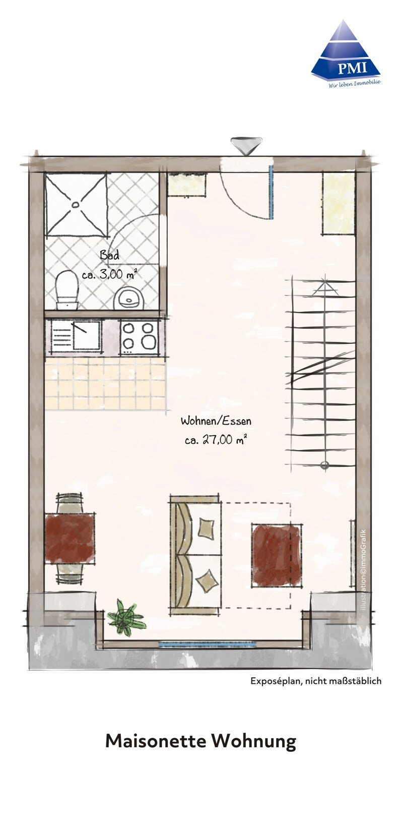 Maisonette zum Kauf 128.700 € 1,5 Zimmer 30 m²<br/>Wohnfläche 5.<br/>Geschoss Heuchelhof Würzburg 97084