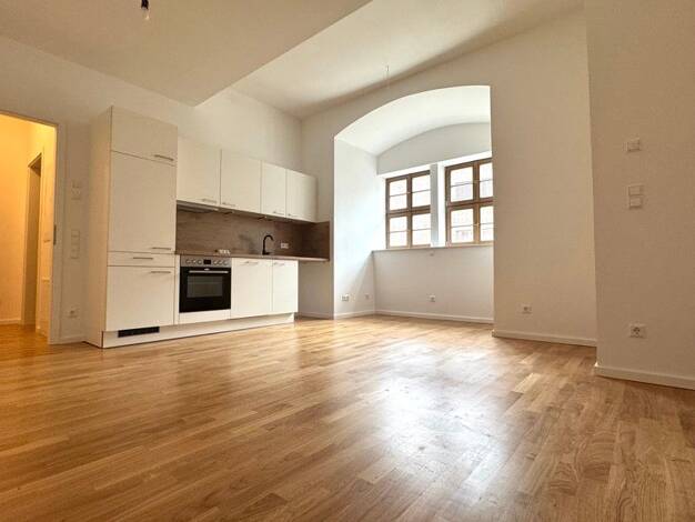 Wohnung zur Miete - Erstbezug 396 € 1 Zimmer 32,3 m² 1. Geschoss frei ab sofort Moritzkirchhof 2 Altstadt Halle (Saale), Stadt 06108