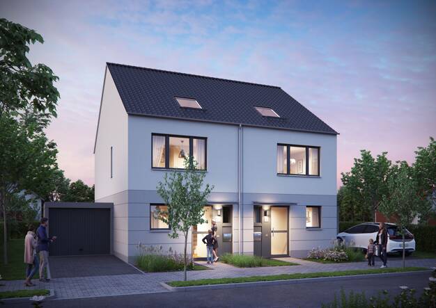 Doppelhaushälfte zum Kauf - Neubau provisionsfrei 451.000 € 5 Zimmer 129 m² 195 m² Grundstück Franzstraße 0 Lintfort Kamp-Lintfort 47475