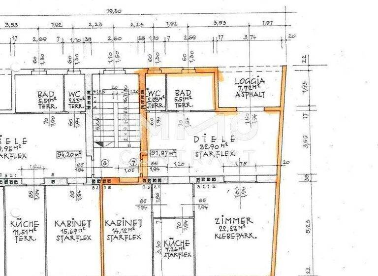 Wohnung zur Miete 1.073 € 3 Zimmer 99,7 m² Wien 1130