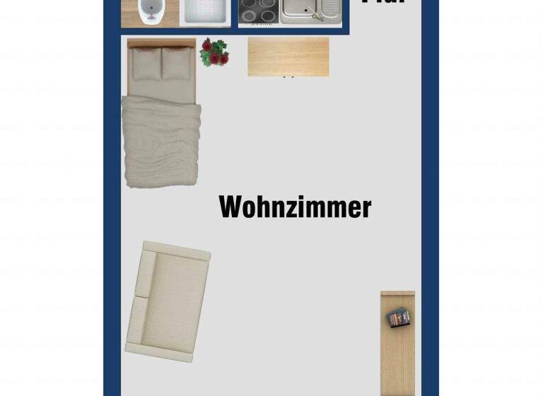 Studio zur Miete 580 € 1 Zimmer 35,7 m² 2. Geschoss frei ab sofort Innenstadt Fulda 36037