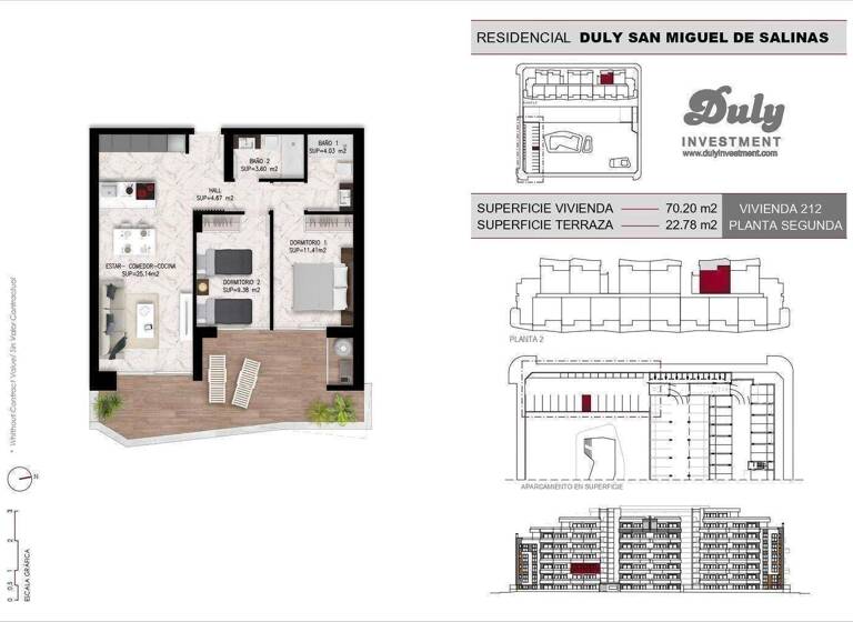 Wohnung zum Kauf provisionsfrei 239.000 € 3 Zimmer 70 m² Avenida Alicante San Miguel De Salinas 03193