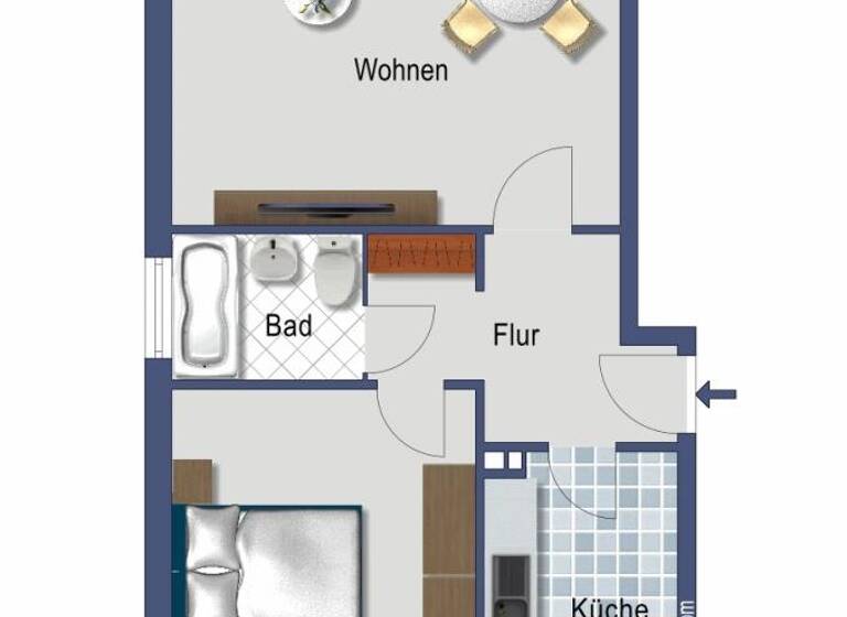 Wohnung zum Kauf provisionsfrei 239.000 € 2 Zimmer 54,6 m² EG Horn Hamburg 22111