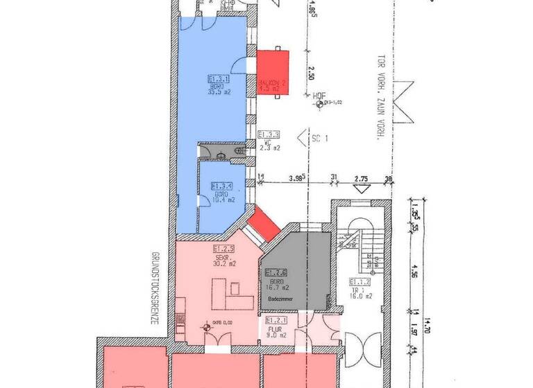 Bürofläche zur Miete 7,50 € 4 Zimmer 188 m² Bürofläche teilbar von 54 m² bis 188 m² Schilllerstraße 32 Altstadt Erfurt 99096