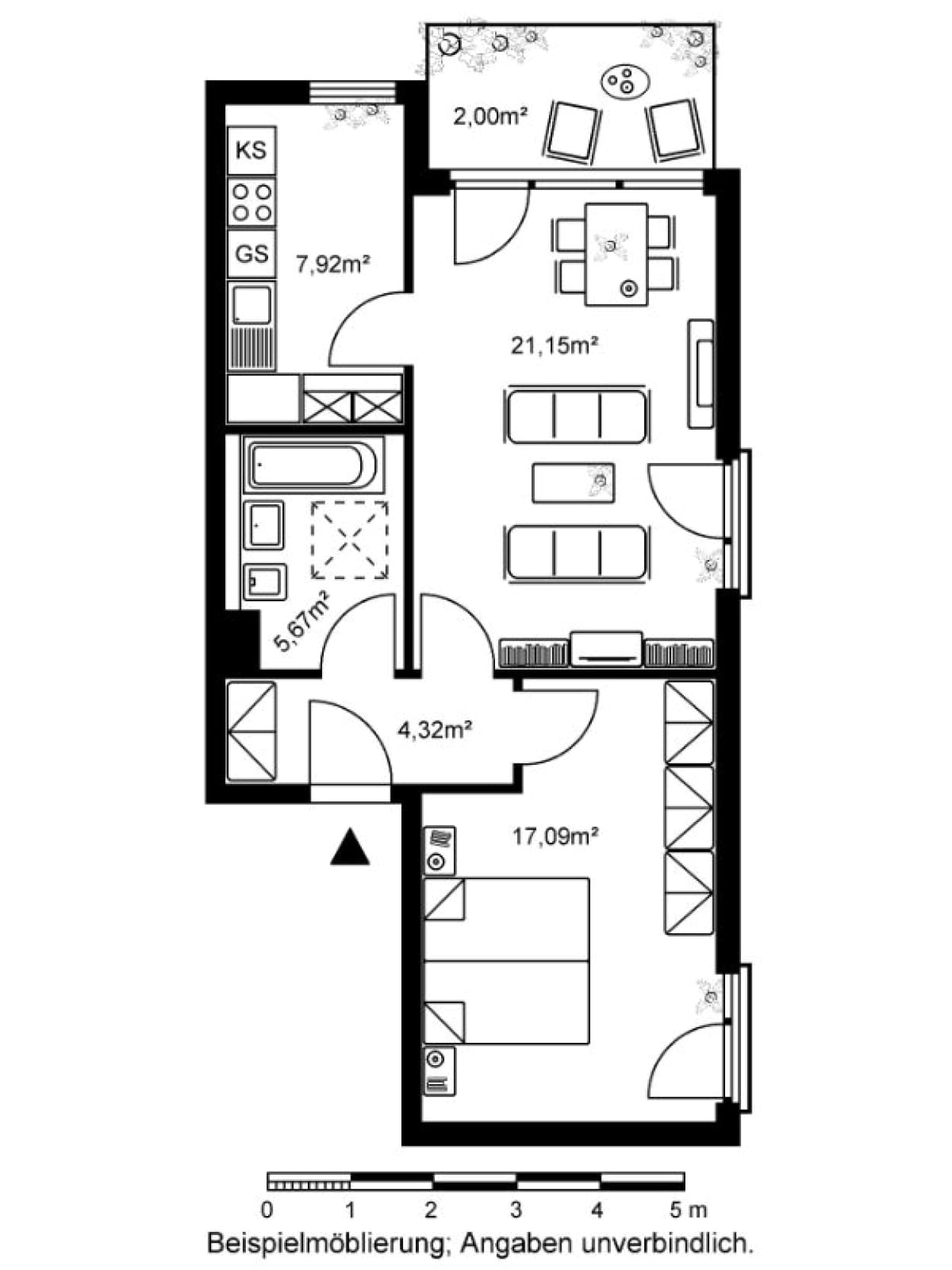 Wohnung zur Miete 396 € 2 Zimmer 58 m²<br/>Wohnfläche 3.<br/>Geschoss Felsenbirnenweg 5 Höchst Frankfurt am Main 65929