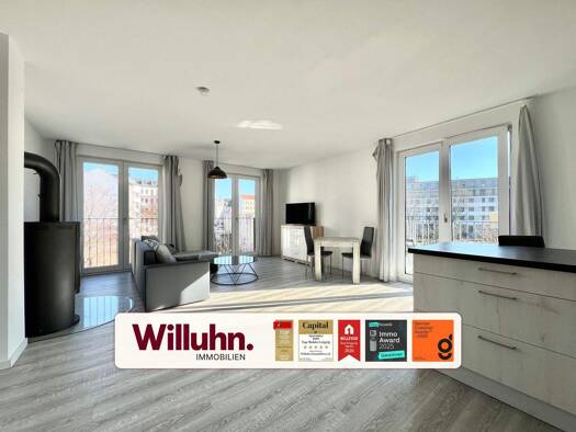 Wohnung zur Miete 1.140 € 2,5 Zimmer 77 m² 2. Geschoss Kohlgartenstraße 3 Neustadt-Neuschönefeld Leipzig 04315