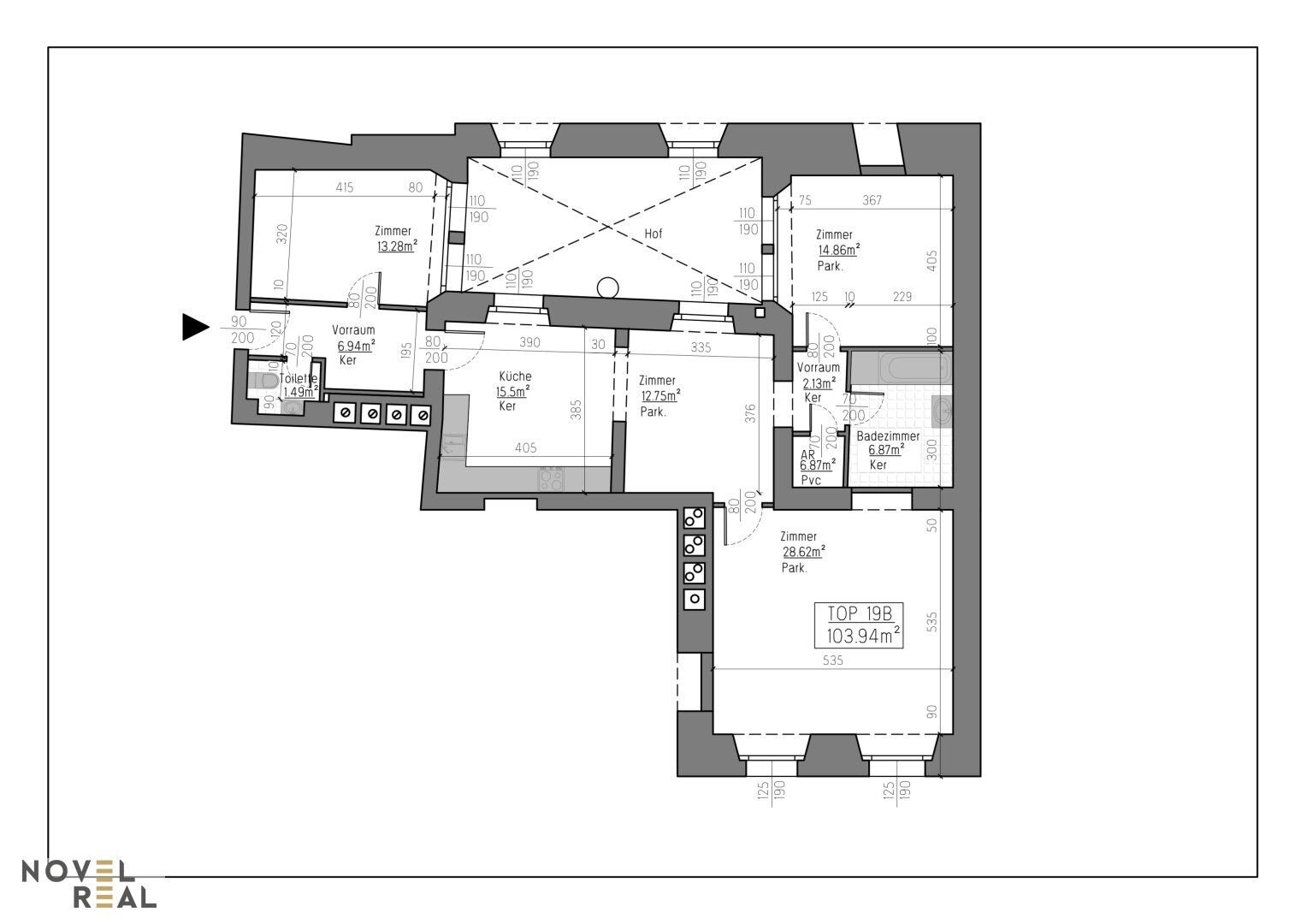 Wohnung zum Kauf 1.550.000 € 3,5 Zimmer 104 m²<br/>Wohnfläche 3.<br/>Geschoss Wien 1010