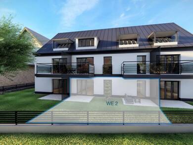 Terrassenwohnung zum Kauf - Neubau provisionsfrei 497.000 € 3 Zimmer 70,3 m² EG Bobinger Str. 90 Inningen Augsburg 86199