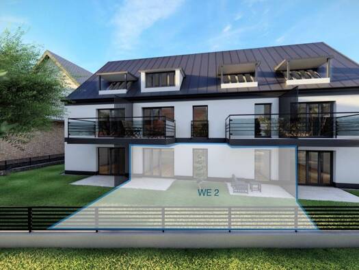 Terrassenwohnung zum Kauf provisionsfrei als Kapitalanlage geeignet 552.000 € 3 Zimmer 70,3 m² Inningen Inningen 86199