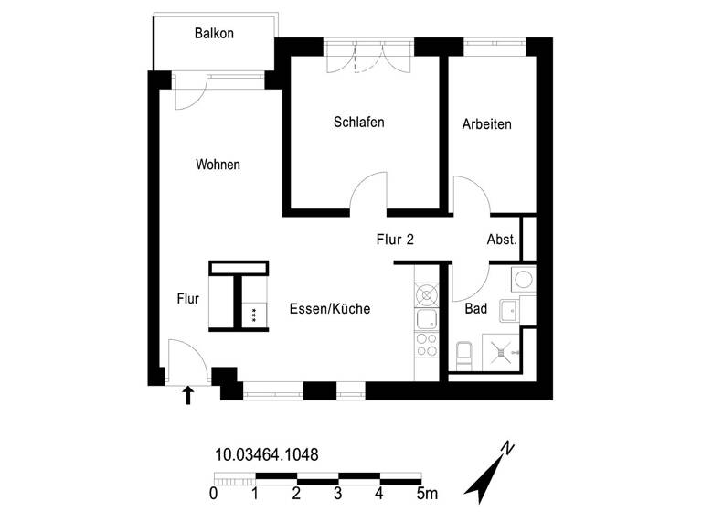 Wohnung zur Miete nur mit Wohnberechtigungsschein 450 € 2,5 Zimmer 64,3 m² 1. Geschoss frei ab 16.05.2026 Jacobsohnstraße 56 Weißensee Berlin 13086