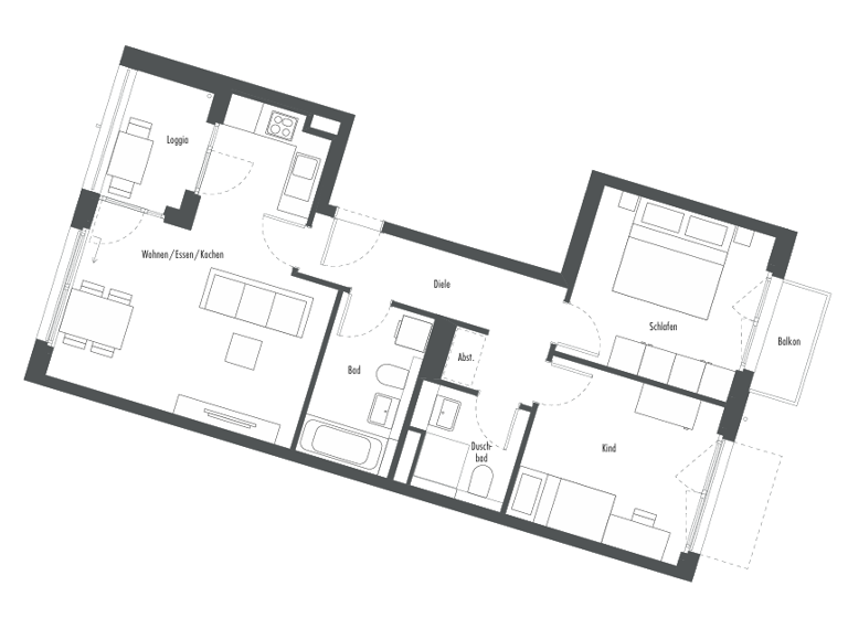 Wohnung zur Miete 1.710 € 3 Zimmer 72 m² 2. Geschoss frei ab sofort Ramersdorf-Perlach München 81735