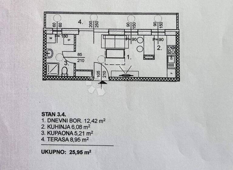 Studio zum Kauf 116.825 € 1 Zimmer 25 m² 3. Geschoss Lucko
