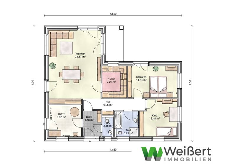 Bungalow zum Kauf 364.700 € 3 Zimmer 101 m²<br/>Wohnfläche 570 m²<br/>Grundstück Westerhorn 25364